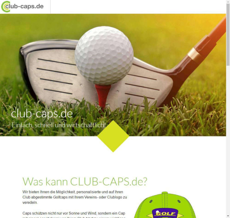 Responsive Homepage für Golfer