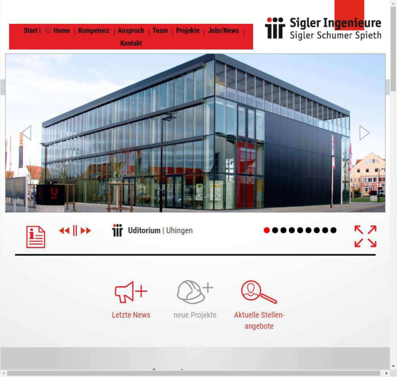 Webseite für Ingeneure