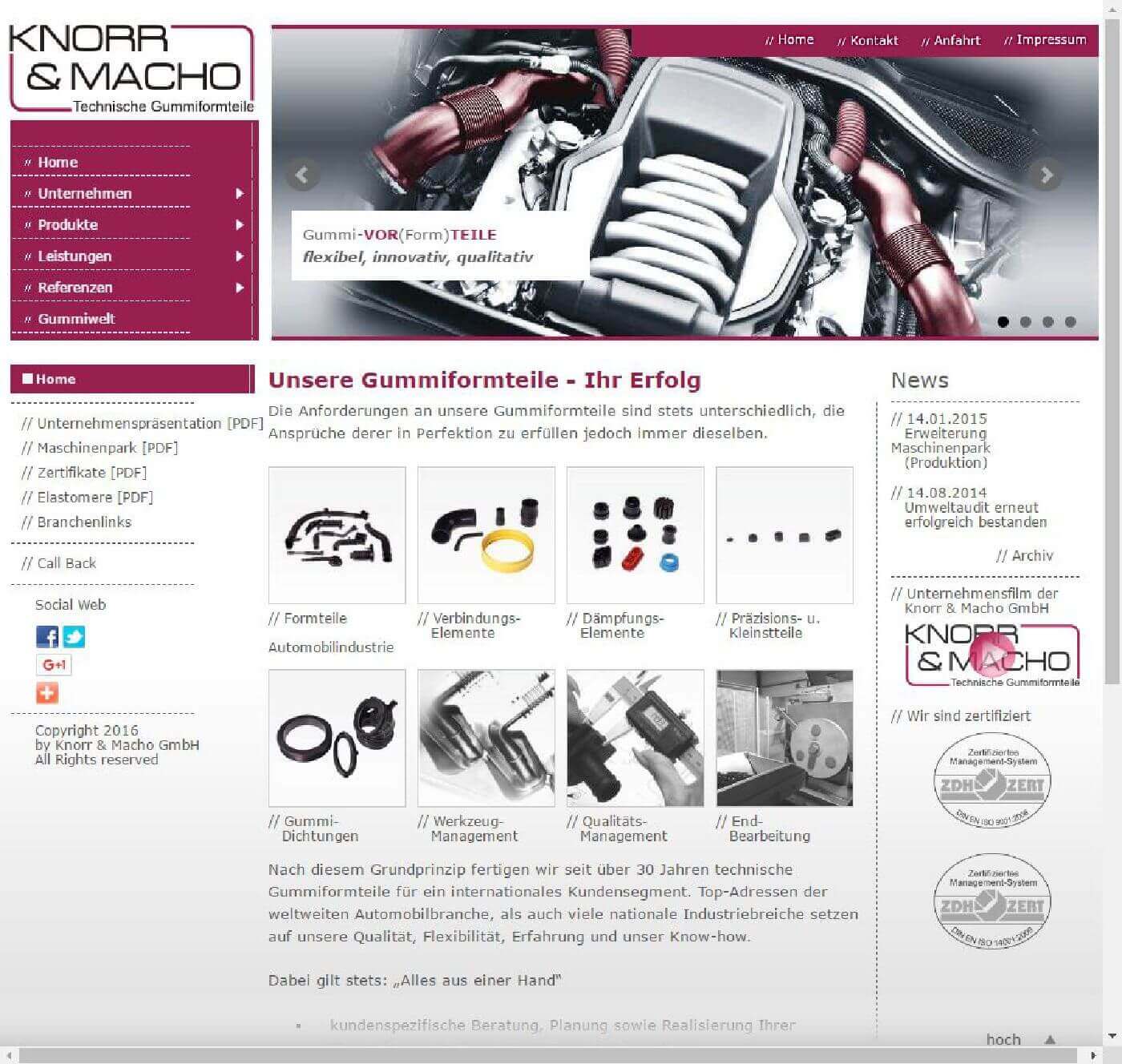Homepage fÃ¼r Industrie erstellen